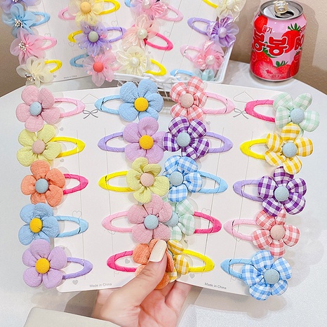 Fashion Sweet Cute Children's Colorful Flower Hairpin Headdress Hair Clip's discount tags