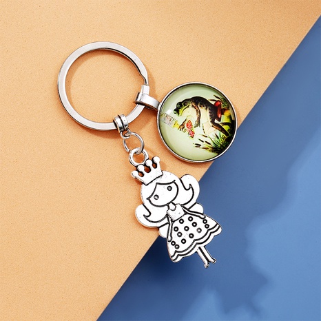 Cute Frog Glass Plating Keychain's discount tags