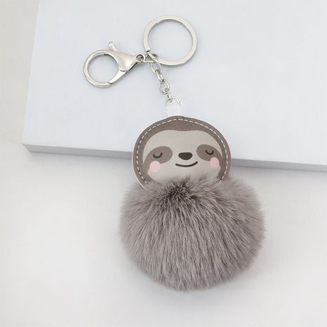 Cute Kise Hairball Pu Leather Flocking Keychain's discount tags