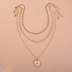 Fashion Heart Alloy Plating Shell Necklace