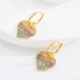 Rabbit shape Inlaid Colorful Crystals Drip Glazed HeartShaped Rabbit Mixed Color Earringspicture9
