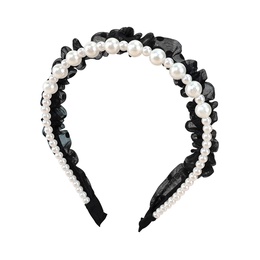 WomenS Sweet Geometric Cloth Hair Accessories Beaded Splicing Pearl Hair Bandpicture12