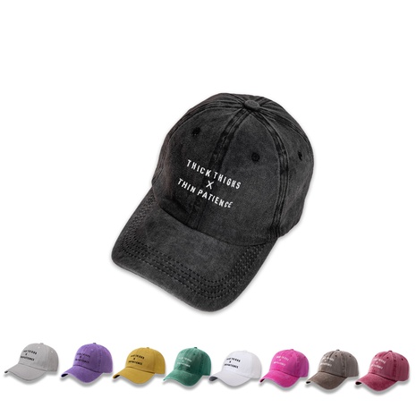 Fashion Simple Letter Embroidery Peaked Cap Wide Brim Cap's discount tags