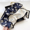 Fashion Floral DoubleSided Blue White Mulberry Silk DoubleLayer Silk Scarfpicture6