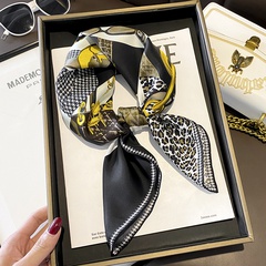 Women'S Elegant Leopard Print Oil Painting Scarves Silk Scarves