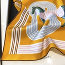 Fashion Horse Print Mulberry Silk Scarf Womens Medium Square Scarf Decorative Bagpicture9