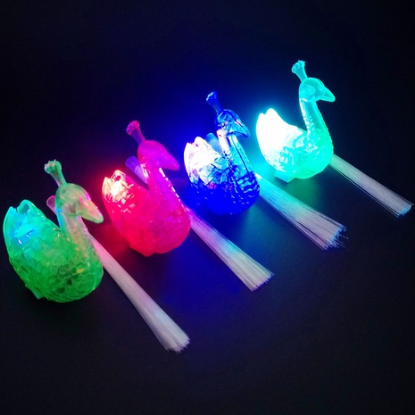 Peacock Finger Lights Light-Emitting Color-Changing Children's Toys Wholesale's discount tags