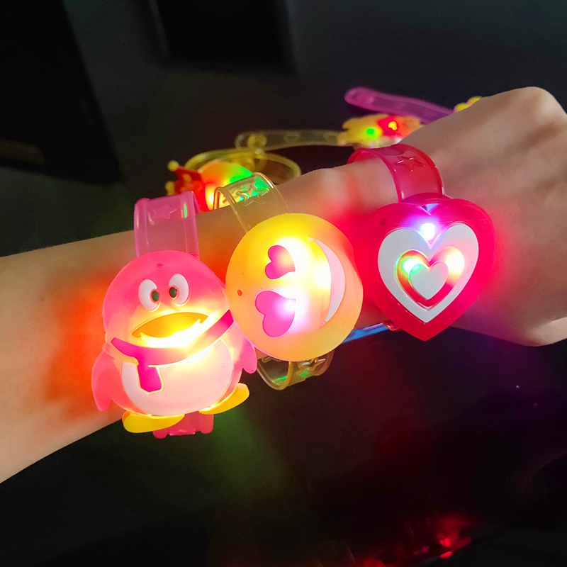 Kinder Leuchtenden Armband WeihnachtenUhr Band Weiche Gummi Armband