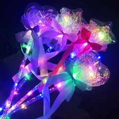 Nouvelle LED Flash Rebond De Boule En Forme de Coeur Étoiles Lueur de Bâton Enfants Lumineux Baguette Magique