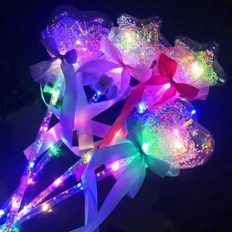 Nueva Bola de rebote de Flash LED en forma de corazón estrella brillo Stick varita mágica luminosa para niños's discount tags