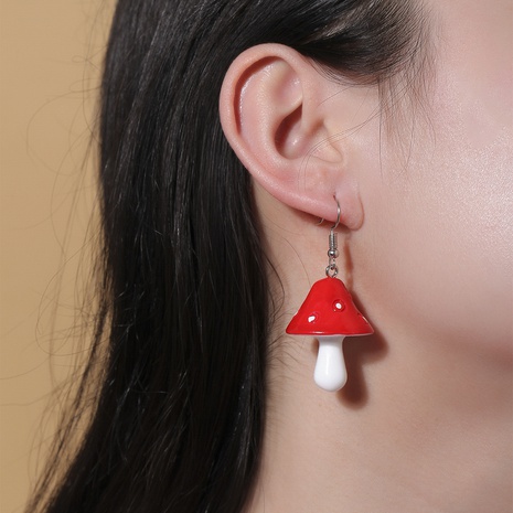 Women'S Fashion Mushroom Resin No Inlaid Earrings Drop Earrings's discount tags