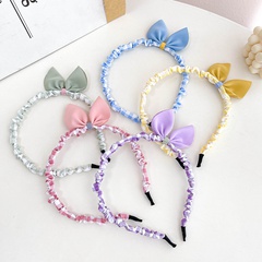 Girl'S Cute Sweet Bow Knot Polyester Hair Accessories Hair Band 1 Piece
