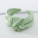 Fashion Simple Solid Color WideBrimmed Fabric Knotted Hairband Womenpicture8