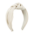 Fashion Simple Solid Color WideBrimmed Fabric Knotted Hairband Womenpicture14