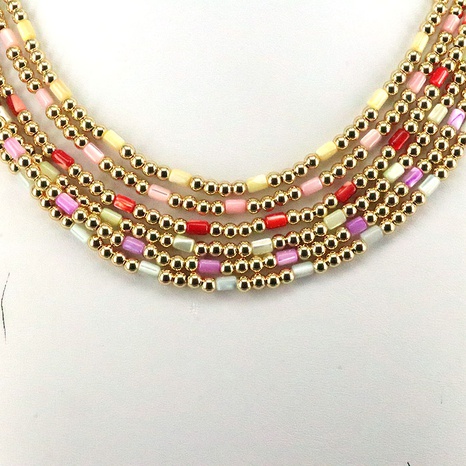 Frau Basic Geometrisch Kupfer Halskette Perlen 1 Stück's discount tags