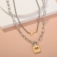 Modern Style Key Lock Alloy Plating No Inlaid Necklace