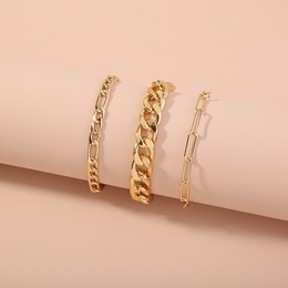 Simple Style Geometric Alloy Plating Alloy Bracelets 3 Piecespicture7