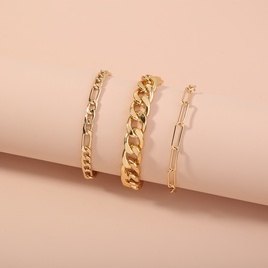 Simple Style Geometric Alloy Plating Alloy Bracelets 3 Piecespicture12