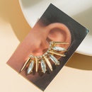 Sweet Alloy Geometric Pattern Ear Studs Daily Electroplating Rhinestone ClipCuff Earrings 1 Piecepicture7