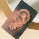 Sweet Alloy Geometric Pattern Ear Studs Daily Electroplating Rhinestone ClipCuff Earrings 1 Piecepicture5