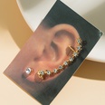 Sweet Alloy Geometric Pattern Ear Studs Daily Electroplating Rhinestone ClipCuff Earrings 1 Piecepicture9