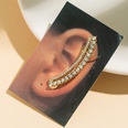 Sweet Alloy Geometric Pattern Ear Studs Daily Electroplating Rhinestone ClipCuff Earrings 1 Piecepicture10