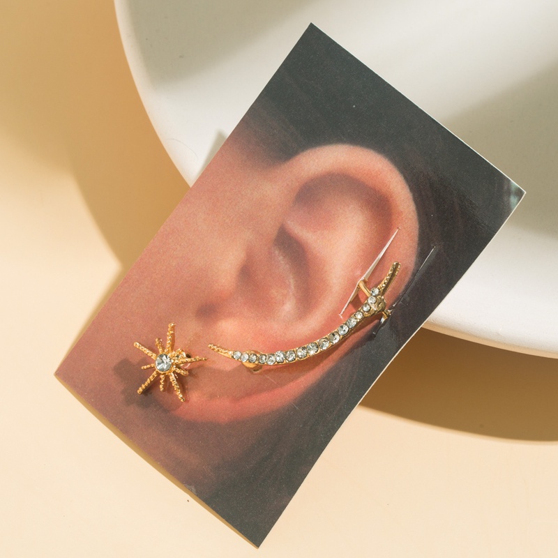 Fashion Alloy Geometric Pattern Ear Studs Shopping Electroplating Pearl ClipCuff Earrings 1 Piece