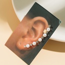 Fashion Alloy Geometric Pattern Ear Studs Shopping Electroplating Pearl ClipCuff Earrings 1 Piecepicture5