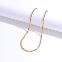 Unisex Hip-Hop Geometric Twisted Chain Alloy Necklace Plating Stainless Steel Necklaces