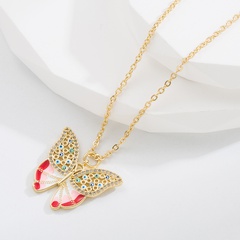 Sweet Alloy Butterfly Necklace Dating Electroplating Copper Necklaces 1 Piece