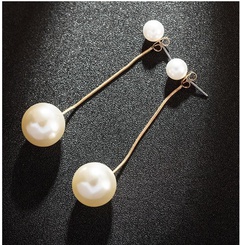 Women'S Simple Style Pearl Imitation pearl Earrings Inlaid Pearls Artificial Pearl Earrings