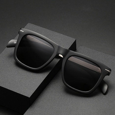 Unisex Fashion Solid Color Leopard Tac Square Sunglasses's discount tags