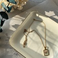 Fashion Letter Titanium Steel Pendant Necklace Metal Inlay Shell Stainless Steel Necklacespicture19