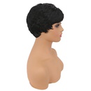 Frauen schwarze kurze Haare Percke Chemiefaser Kopfbedeckung Grohandelpicture9