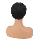Frauen schwarze kurze Haare Percke Chemiefaser Kopfbedeckung Grohandelpicture8