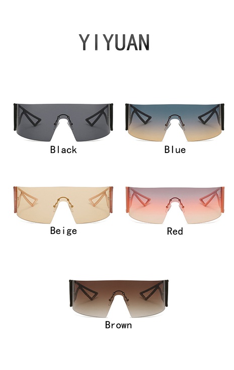 Unisex Punk Pc Special-Shaped Mirror Sunglasses's discount tags