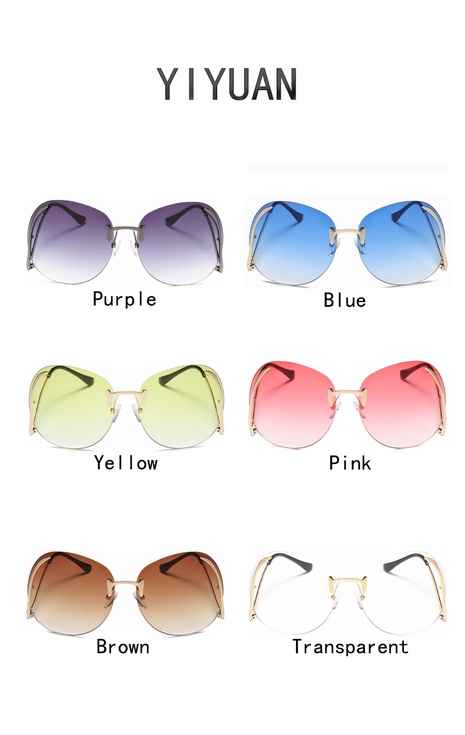 Unisex Fashion Pc Oval Frame Metal Sunglasses's discount tags