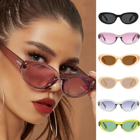 Frau Mode Geometrisch Ac Ovaler Rahmen Sonnenbrille's discount tags