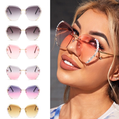 Women'S Fashion Geometric Ac Polygon Diamond Sunglasses's discount tags