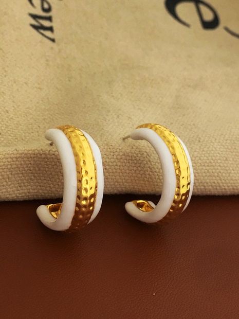 Retro Geometric Copper Earrings Enamel Plating Copper Earrings's discount tags