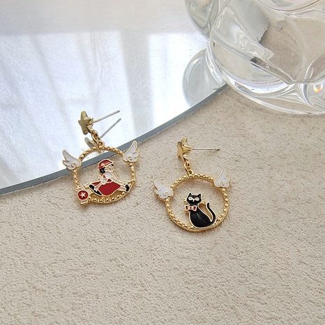 Sweet Cat Alloy Stoving Varnish Earrings's discount tags