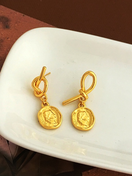 Retro Geometric Copper Earrings Plating Copper Earrings's discount tags