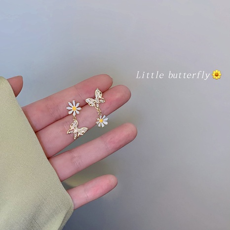 Style Simple Papillon Marguerite Alliage Placage Boucles D'oreilles's discount tags