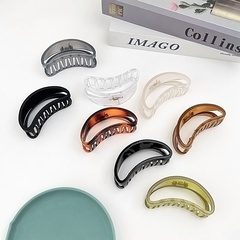Vintage Style Geometric Plastic Resin Hollow Out Hair Claws