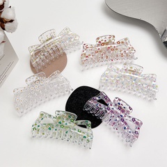 Fashion Polka Dots Plastic Resin Hollow Out Hair Claws