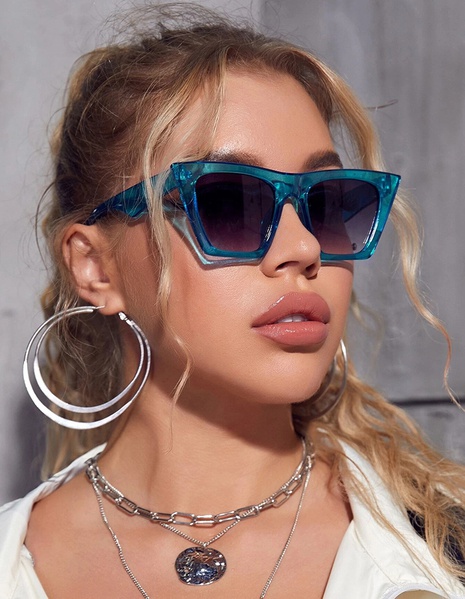 Women'S Fashion Geometric Leopard Ac Square Sunglasses's discount tags
