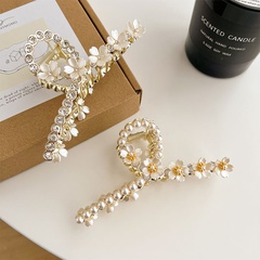 Sweet Flower Alloy Plating Artificial Pearls Rhinestone Hair Claws