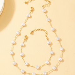 Einfacher Stil Perle Gemischte Materialien Überzug Halskette 1 Satz