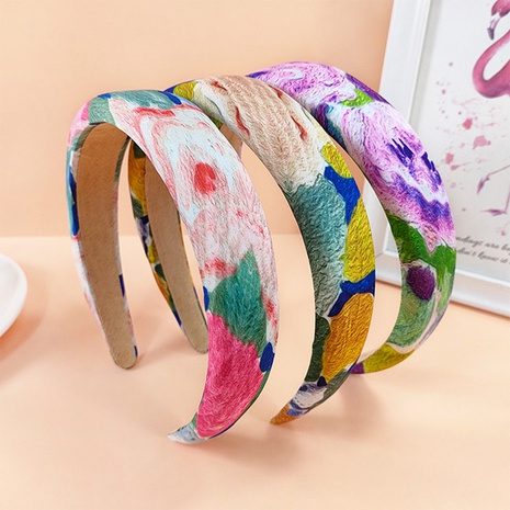 Fashion Printing Sponge Painted Hair Band's discount tags