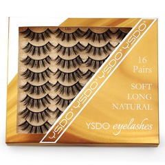 16 pairs of mixed 3d natural thick and exaggerated European and American false eyelashes